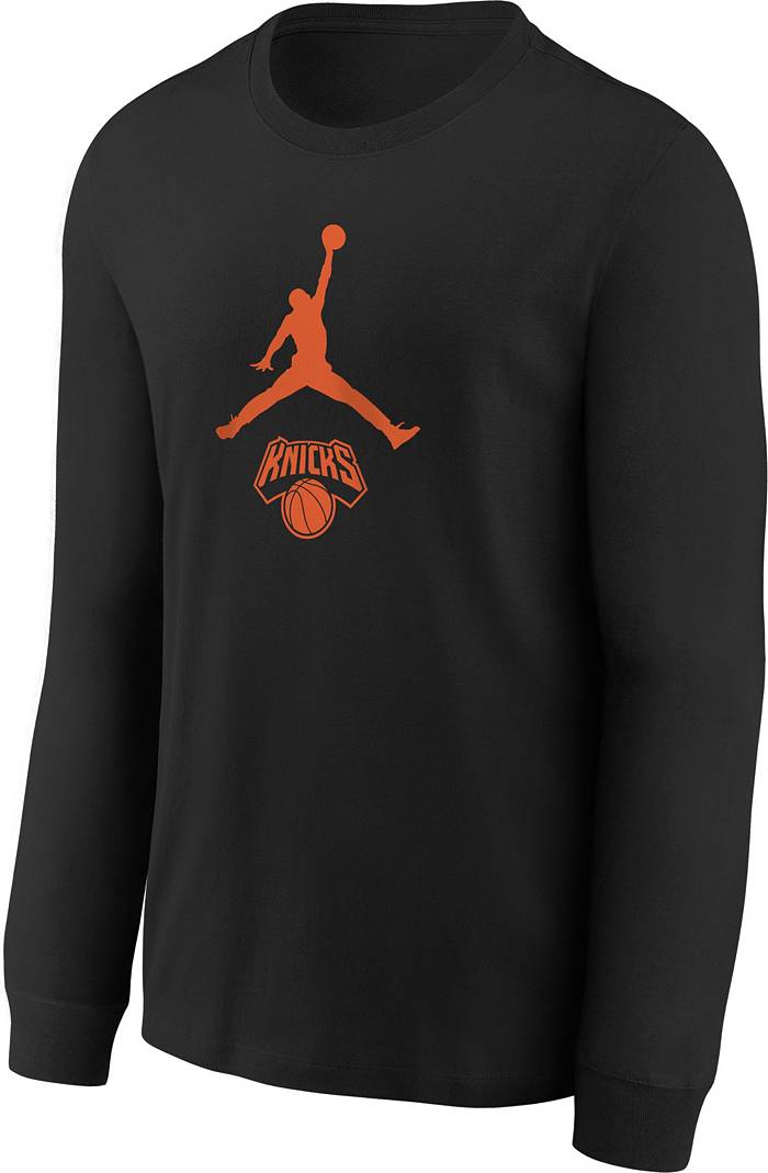 Nike Men's 2022-23 City Edition New York Knicks Obi Toppin #1 Black Cotton T-Shirt