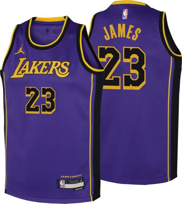 Nike Men's Los Angeles Lakers Lebron James #6 Purple Dri-Fit Swingman Jersey, Medium