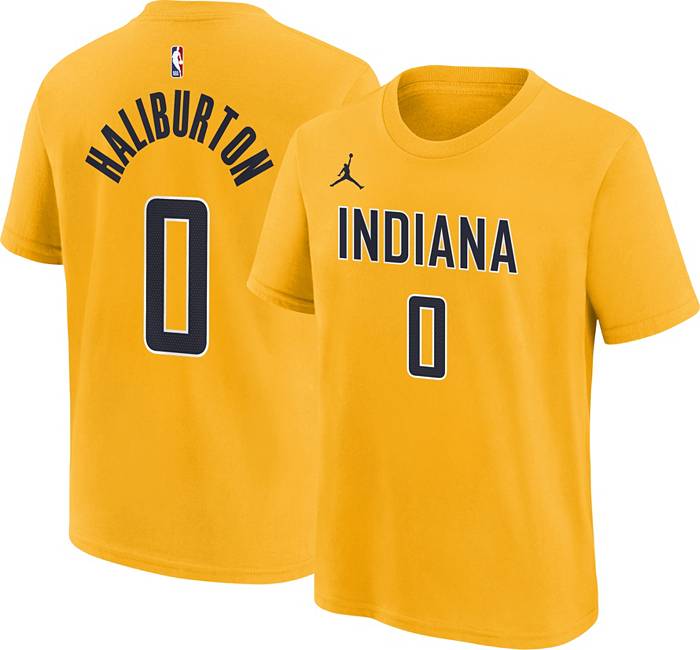 Youth Indiana Pacers #0 Tyrese Haliburton Statement Name and Number T