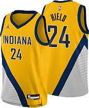 Nike Men's 2021-22 City Edition Indiana Pacers Buddy Hield #24 Navy Dri-FIT  Swingman Jersey