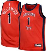 Nike Zion Williamson New Orleans Pelicans NBA Boys Youth 8-20 Navy Icon Edition : Sports & Outdoors