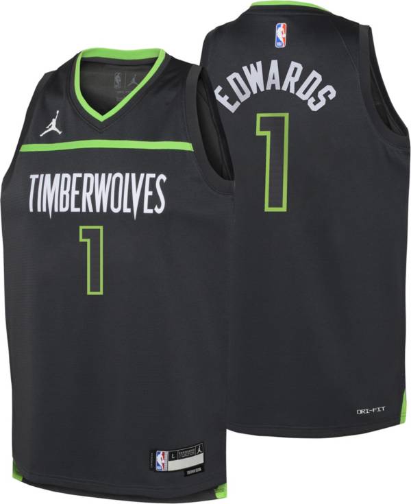 Minnesota timberwolves black store jersey