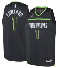 Jordan Youth Minnesota Timberwolves Anthony Edwards #1 Grey