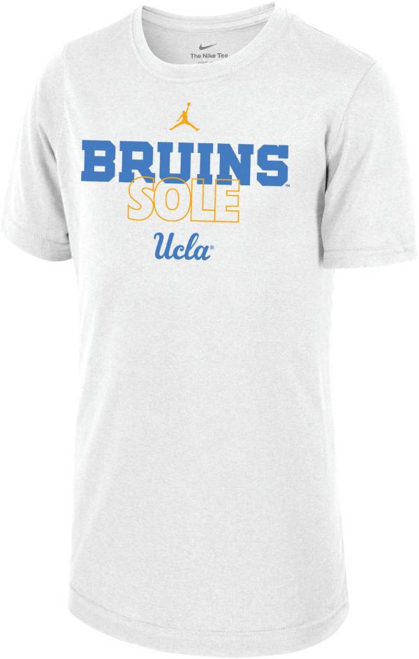 Jordan Youth UCLA Bruins White 2023 March Madness Basketball Bruins Sole Bench T-Shirt product image