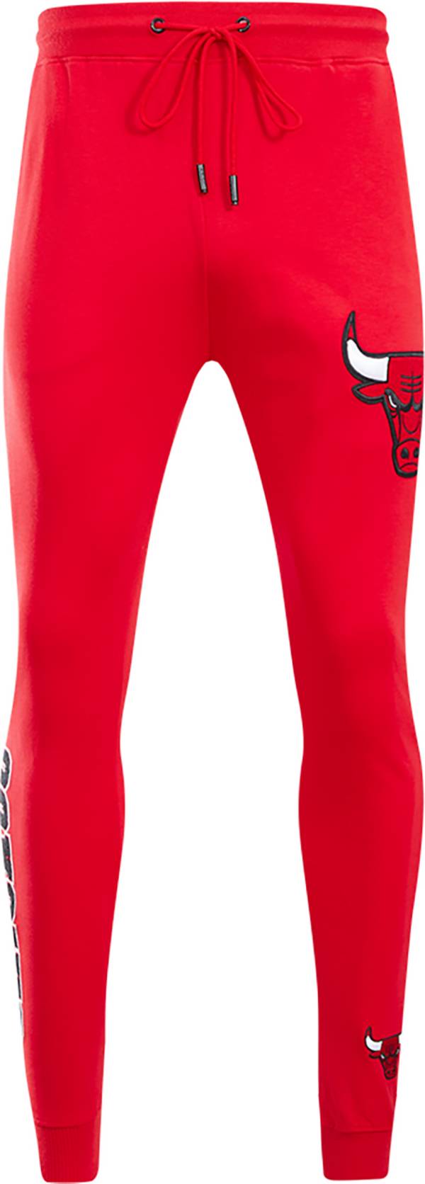 Men's FISLL Red Chicago Bulls Black Dip-Dye - Jogger Pants