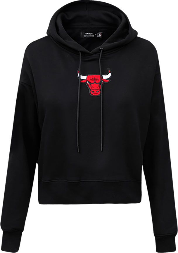 Pro Standard Women's Chicago Bulls Black Cropped Fleece Pullover Hoodie product image