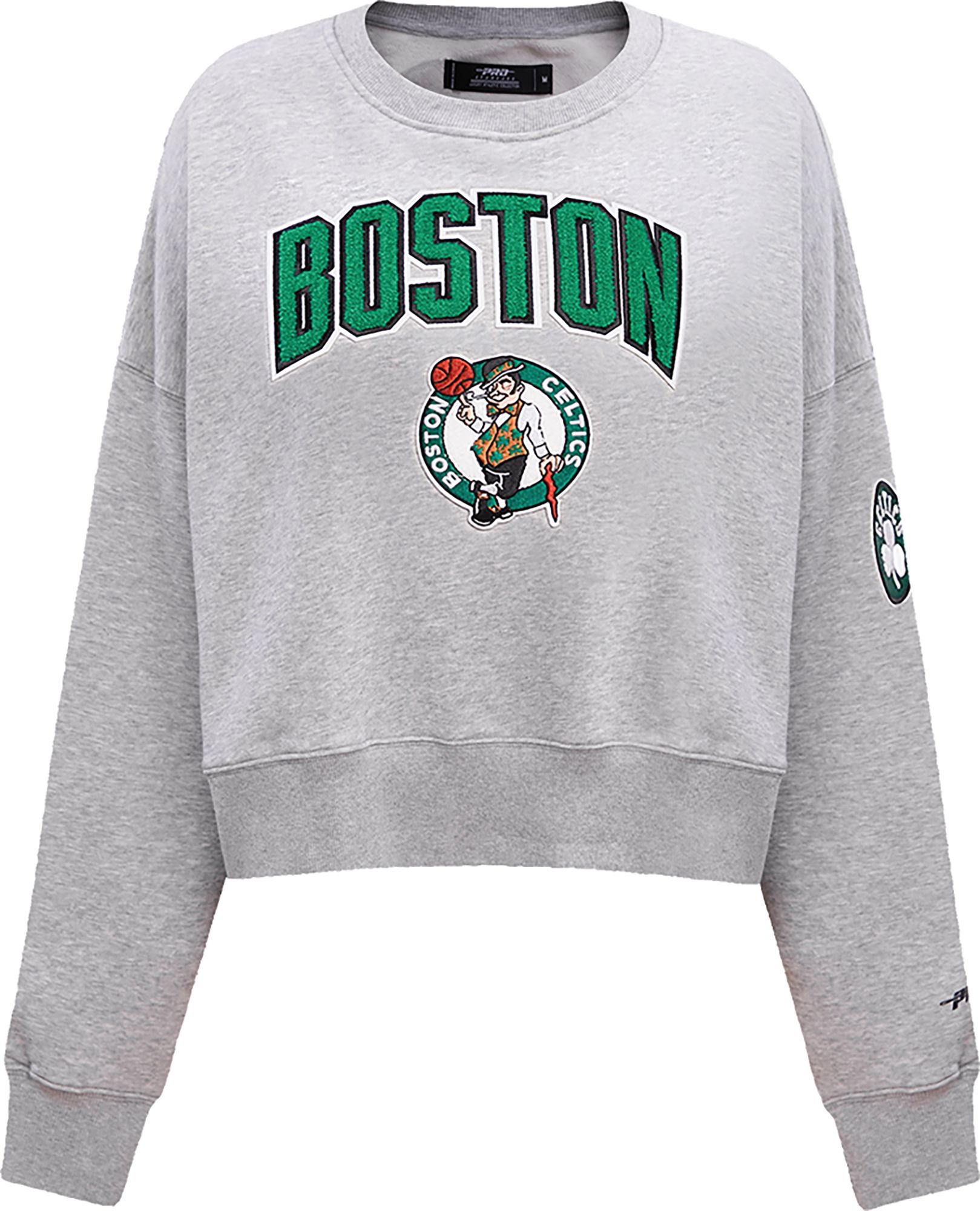 Pro Standard Women's Boston Celtics Grey Fleece Crewneck Sweater product image