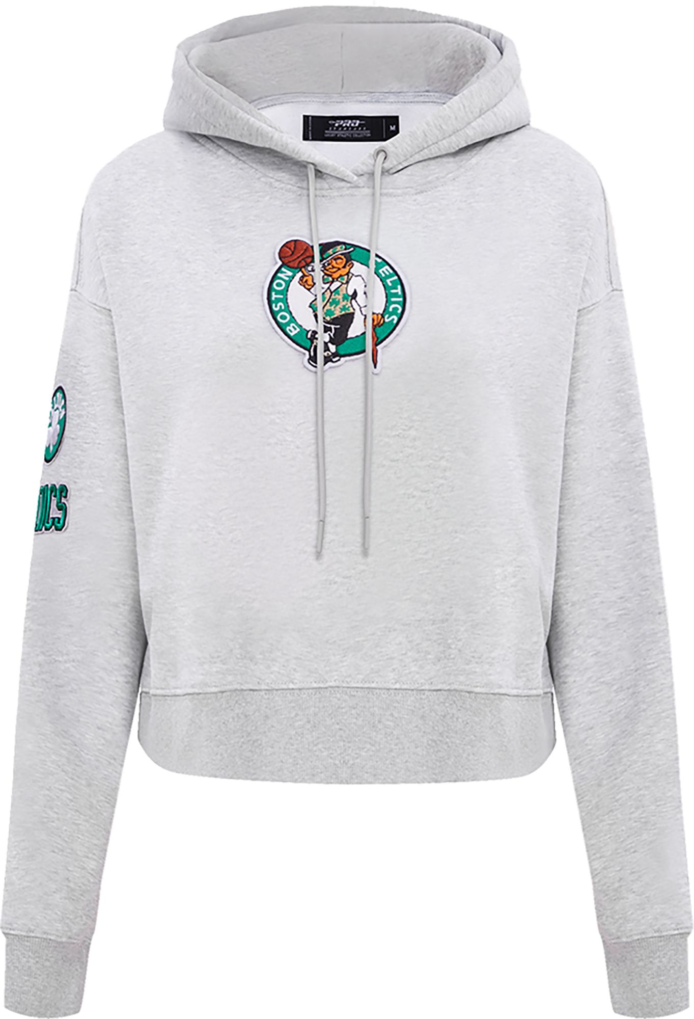 Pro Standard Women's Boston Celtics Grey Cropped Fleece Pullover Hoodie product image