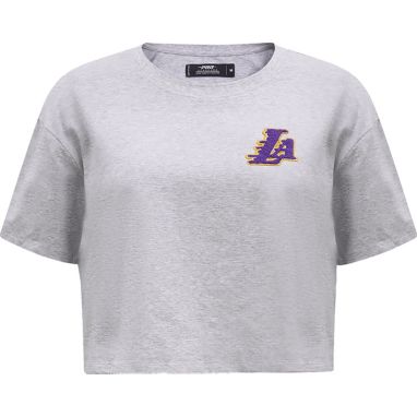 sorry, Pro Standard Women's Los Angeles Lakers Grey Boxy T-Shirt is currently out of stock