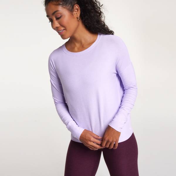 Lavendar Relaxed Athletic Long Sleeve Top M-XL