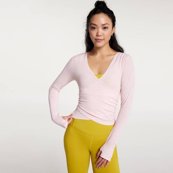 Fit Long Sleeve Wrap Yoga Top