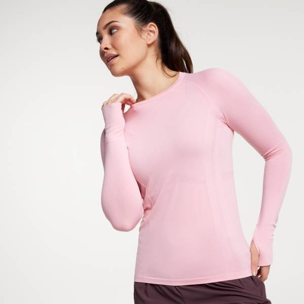 Lululemon High Neck Running and Training Long Sleeve Shirt - Pink