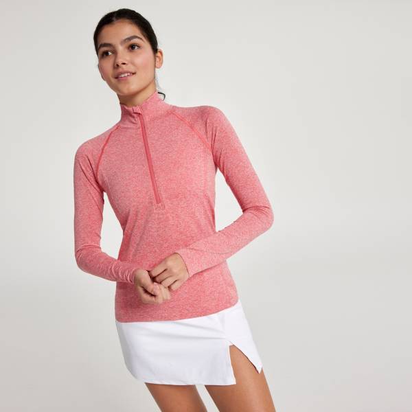 CALIA Women's Seamless Long Sleeve 1/4 Zip Golf Shirt