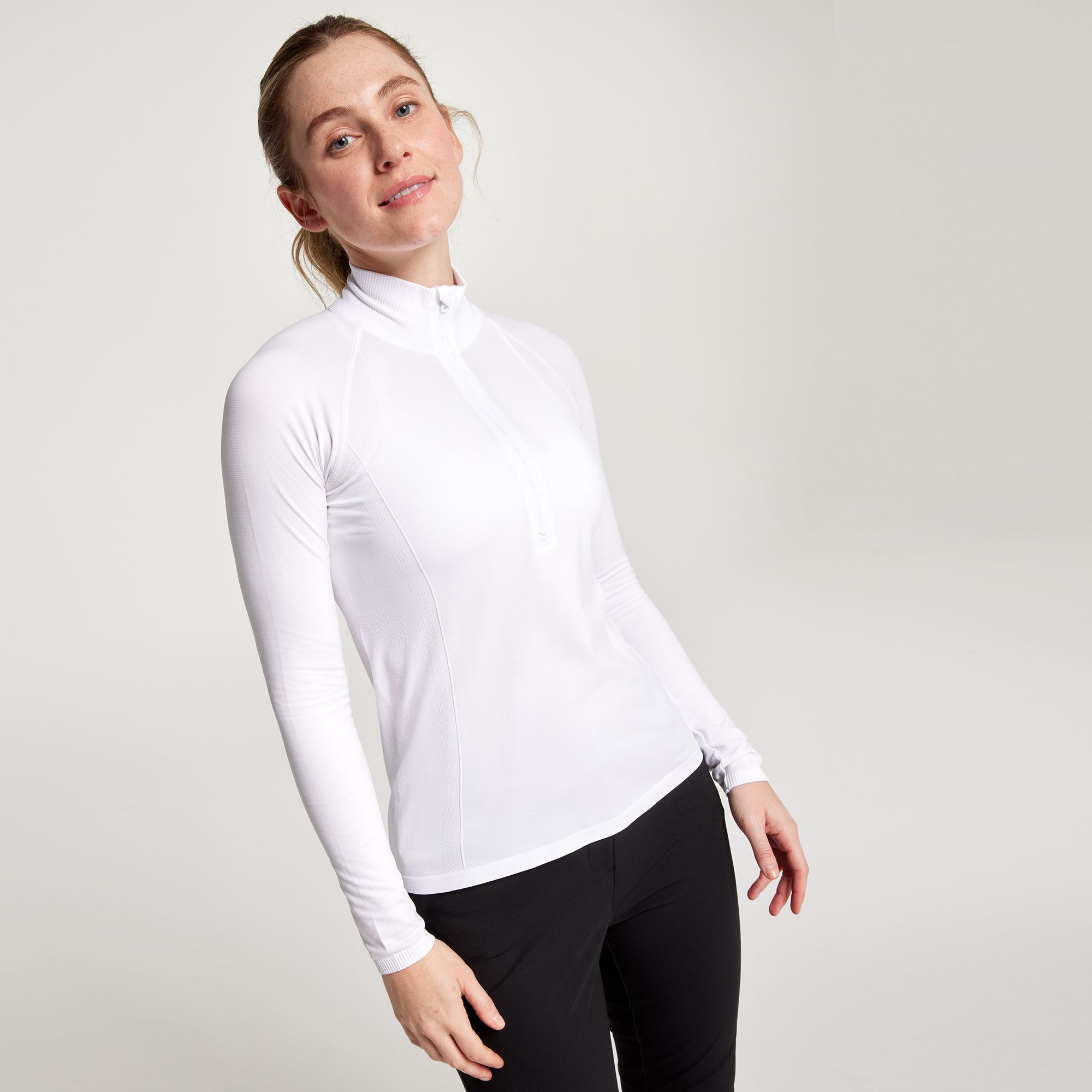 CALIA Women's Seamless Long Sleeve 1/4 Zip Golf Shirt product image
