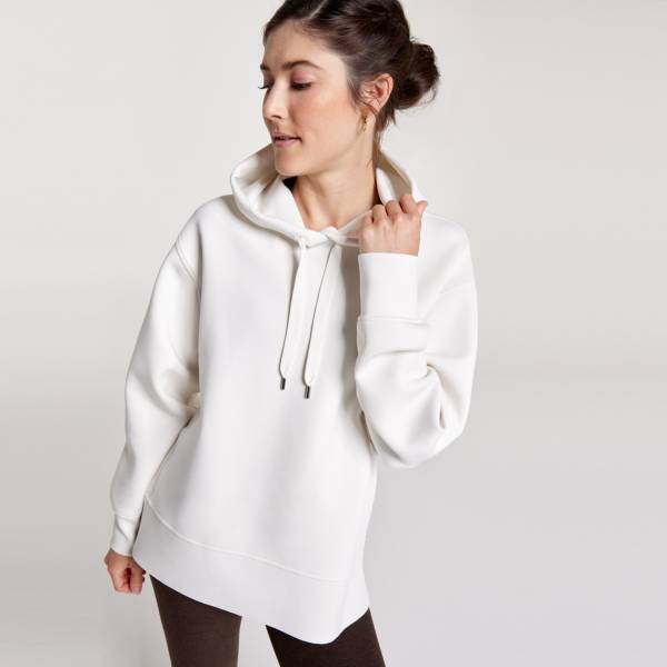 Hoodie with clearance slits on side