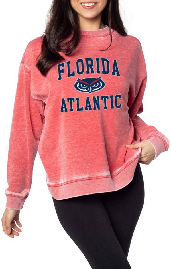 chicka-d Women's Florida Atlantic Owls Red Campus Crew Neck Sweatshirt product image