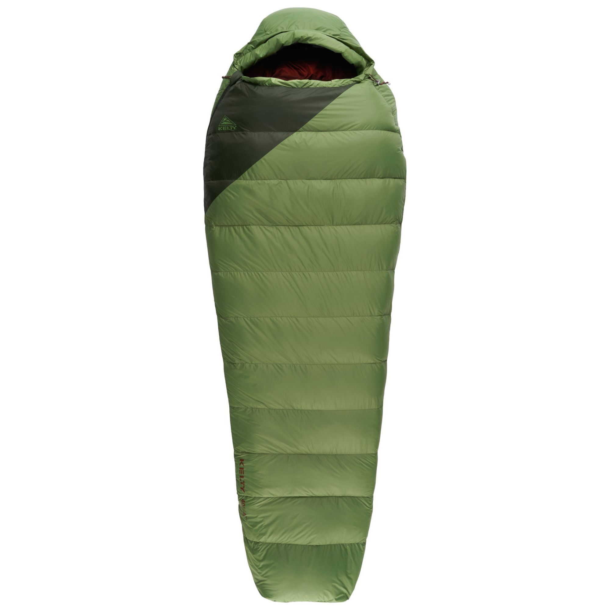 a green sleeping bag