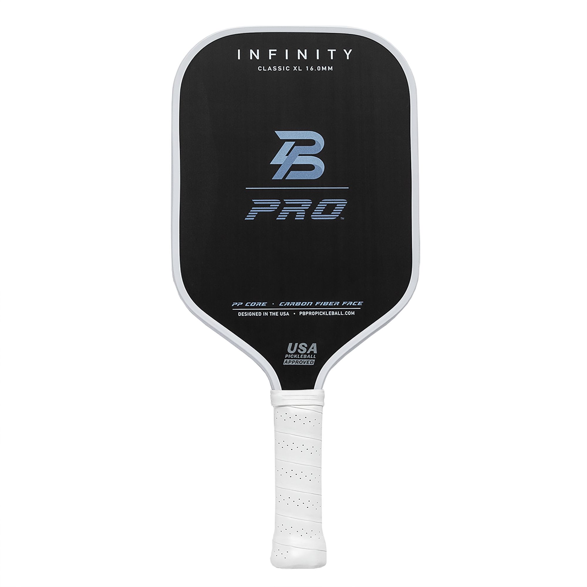PB Pro Infinity Classic XL 16.0 mm Raw Carbon Fiber Pickleball Paddle product image