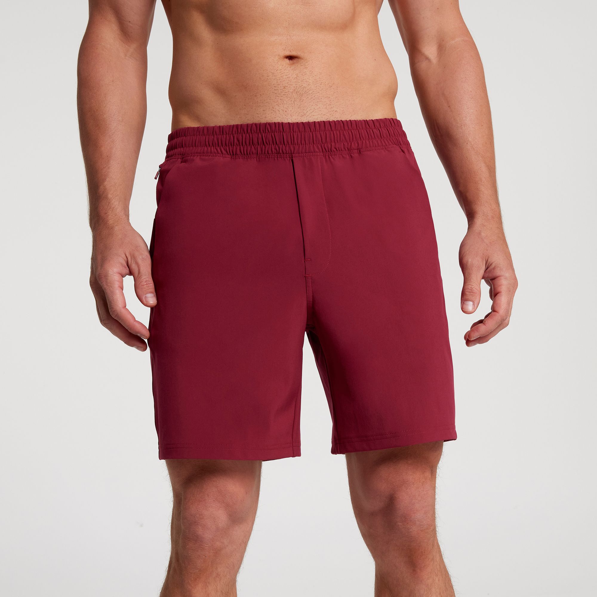 VRST Men's 7' All-In Unlined Shorts - Bold Burgundy Style View 1