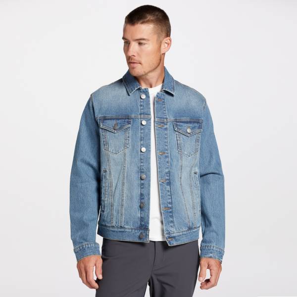 Mens stretch jean on sale jacket