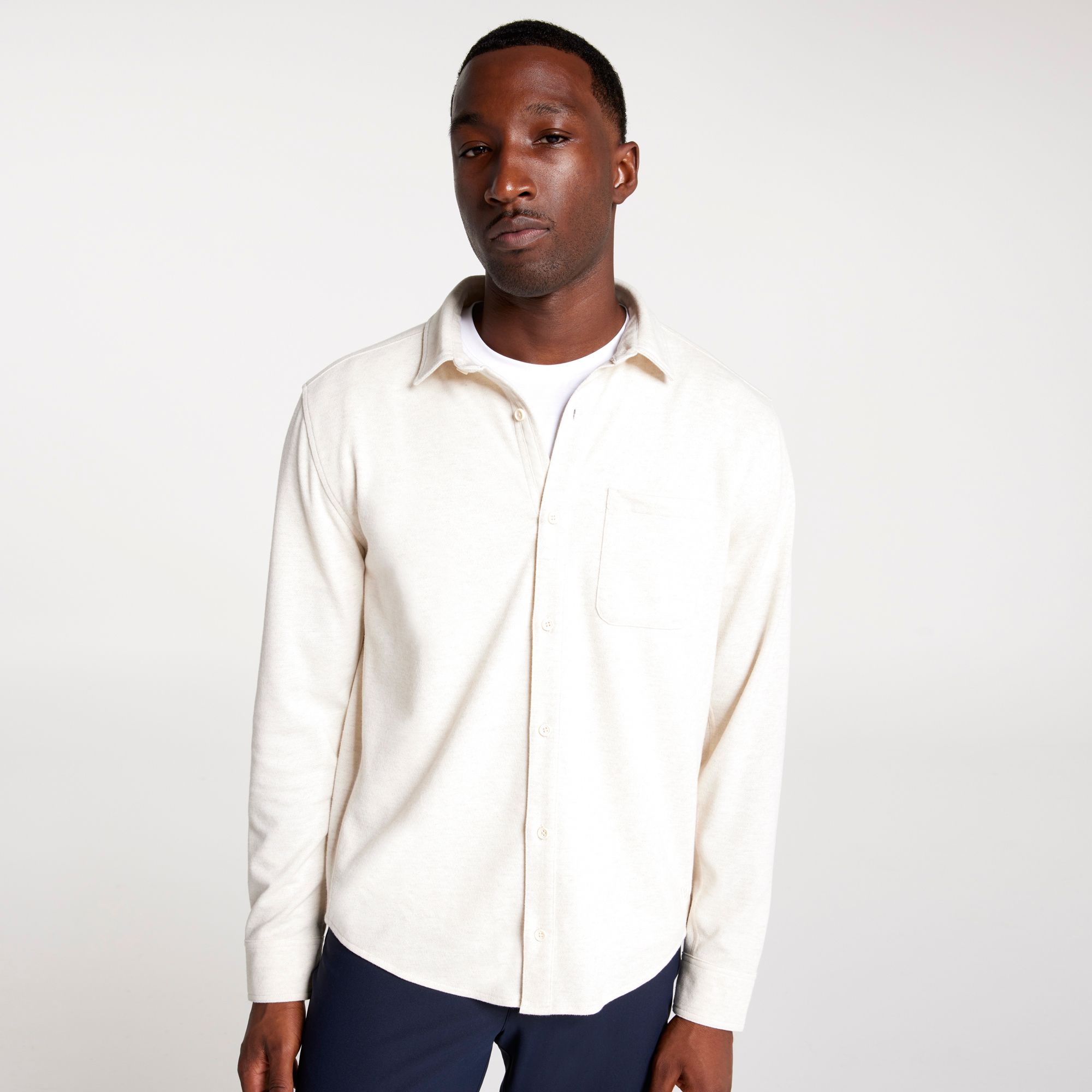 VRST Men's Long Sleeve Textured Knit Button Down Shirt product image