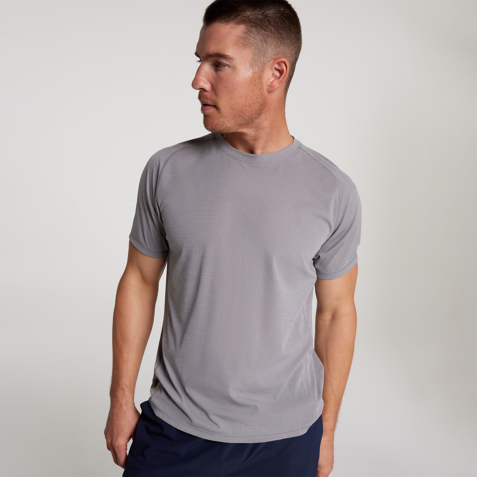 VRST Men's Velocity Tee - Silver Shadow Style View 1