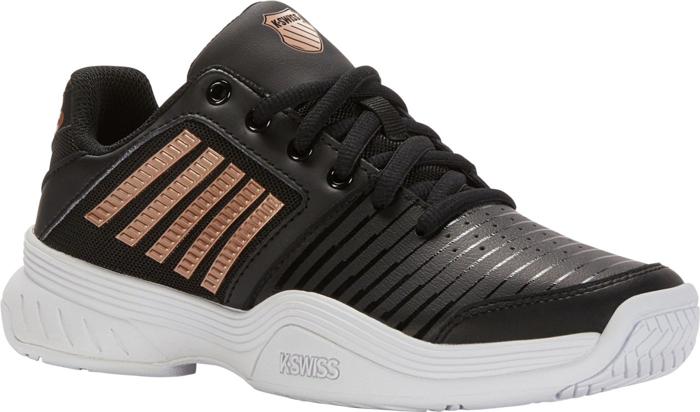 K Swiss Women s Court Express Black White Rosegold Shoes 7 Black