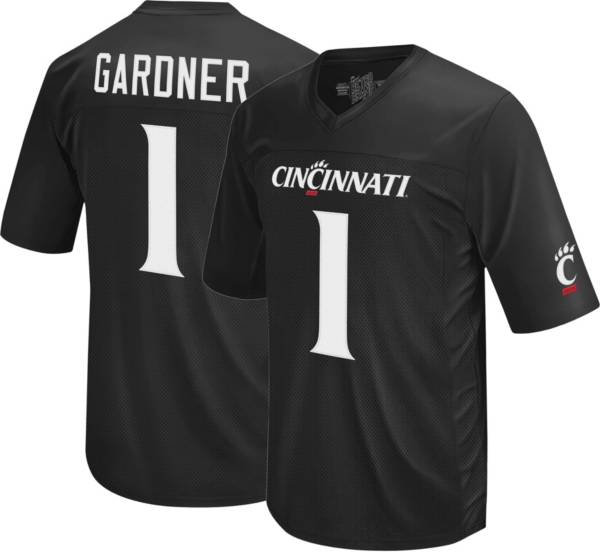 Retro Brand Men's Cincinnati Bearcats Sauce Gardner #1 Black Replica Football Jersey, XL