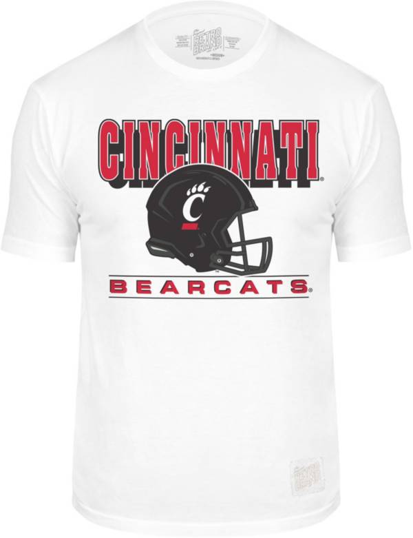 Retro Brand Men's Cincinnati Bearcats White Helmet T-Shirt | Dick's ...