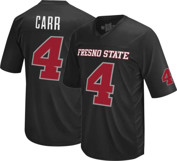 Retro Brand Men's Fresno State Bulldogs Derek Carr #4 Black Replica Football Jersey, Medium