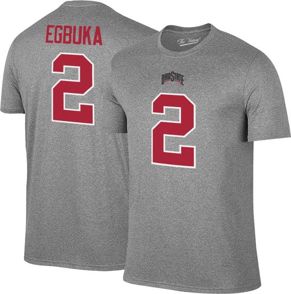 Retro Brand Men's Ohio State Buckeyes Emeka Egbuka #2 Grey T-Shirt product image