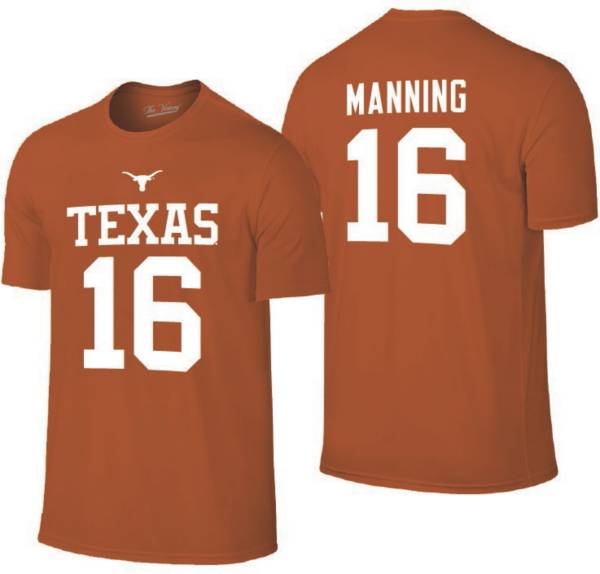 Retro Brand Men's Texas Longhorns Archie Manning #16 Burnt Orange T-Shirt, Small