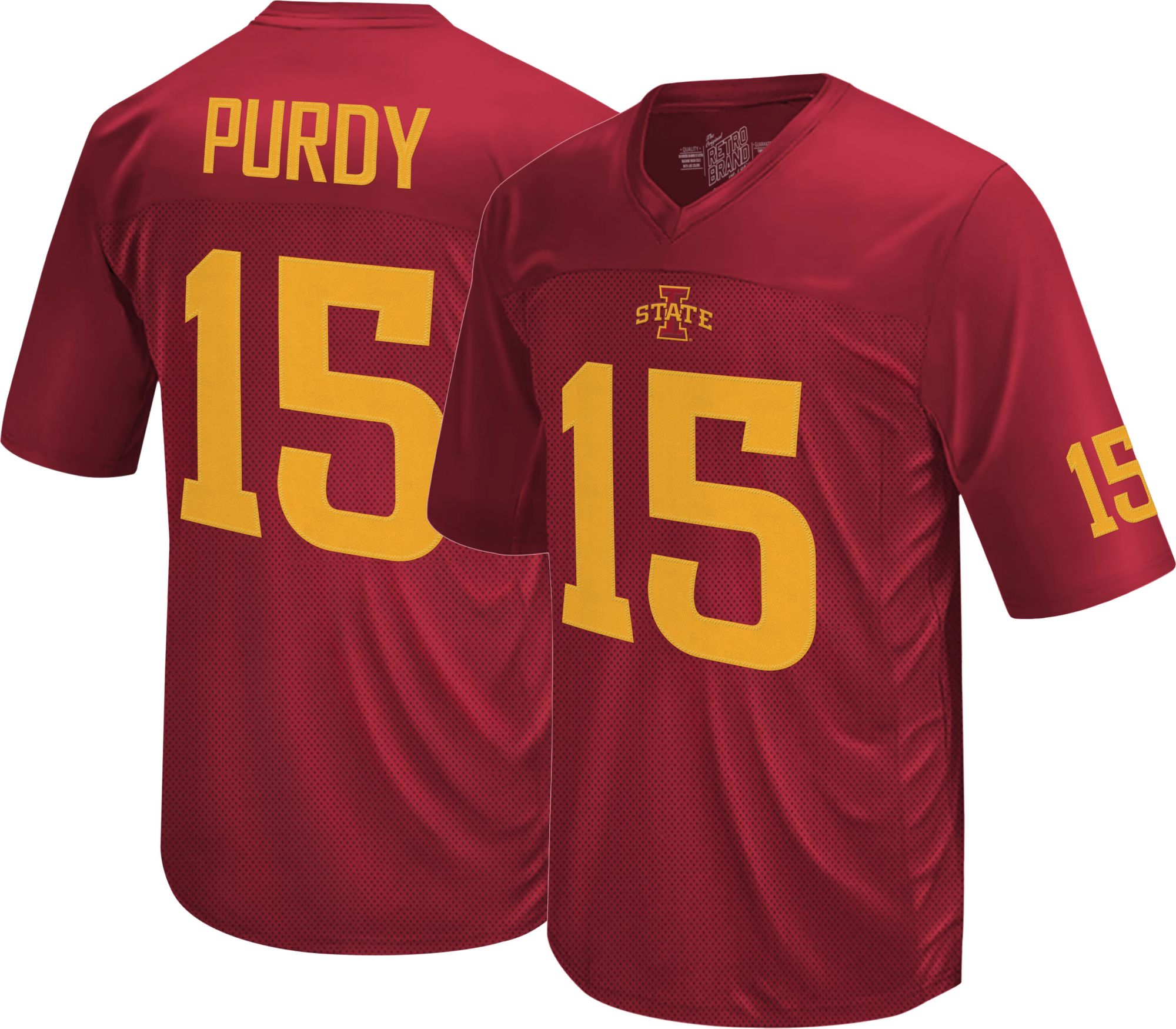 Retro Brand Men's Iowa State Cyclones Brock Purdy #15 Cardinal Replica Football Jersey product image