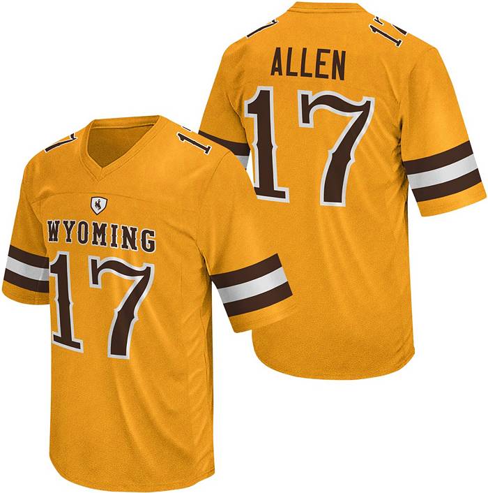 Hot] New Josh Allen Wyoming Jersey #17 NCAA Cowboys Gold