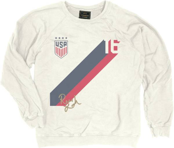 Original Retro Brand USWNT Rose Lavelle #16 Off White Crew Sweatshirt |  Dick's Sporting Goods