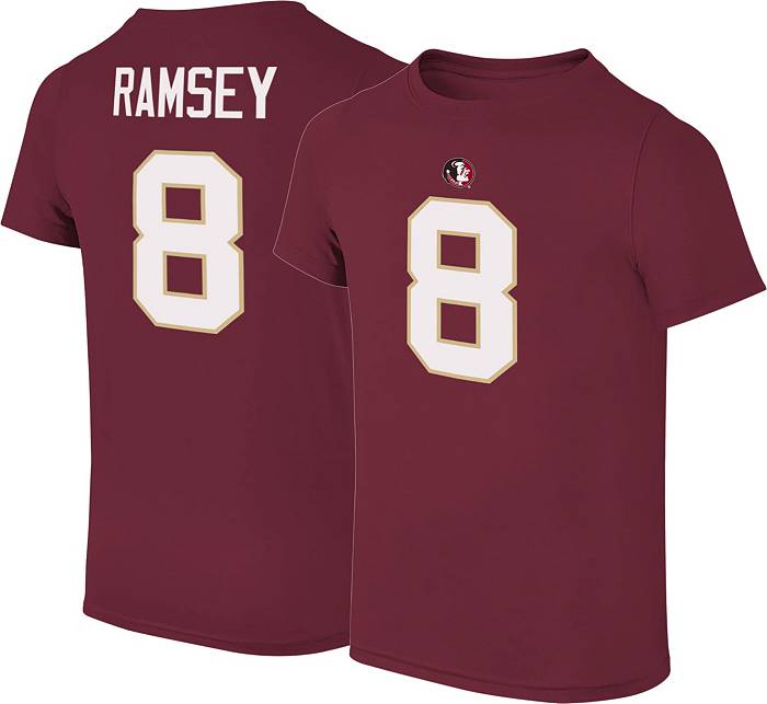 Retro Brand Youth Florida State Seminoles Jalen Ramsey #8 Garnet T-Shirt, Boys', Medium, Red