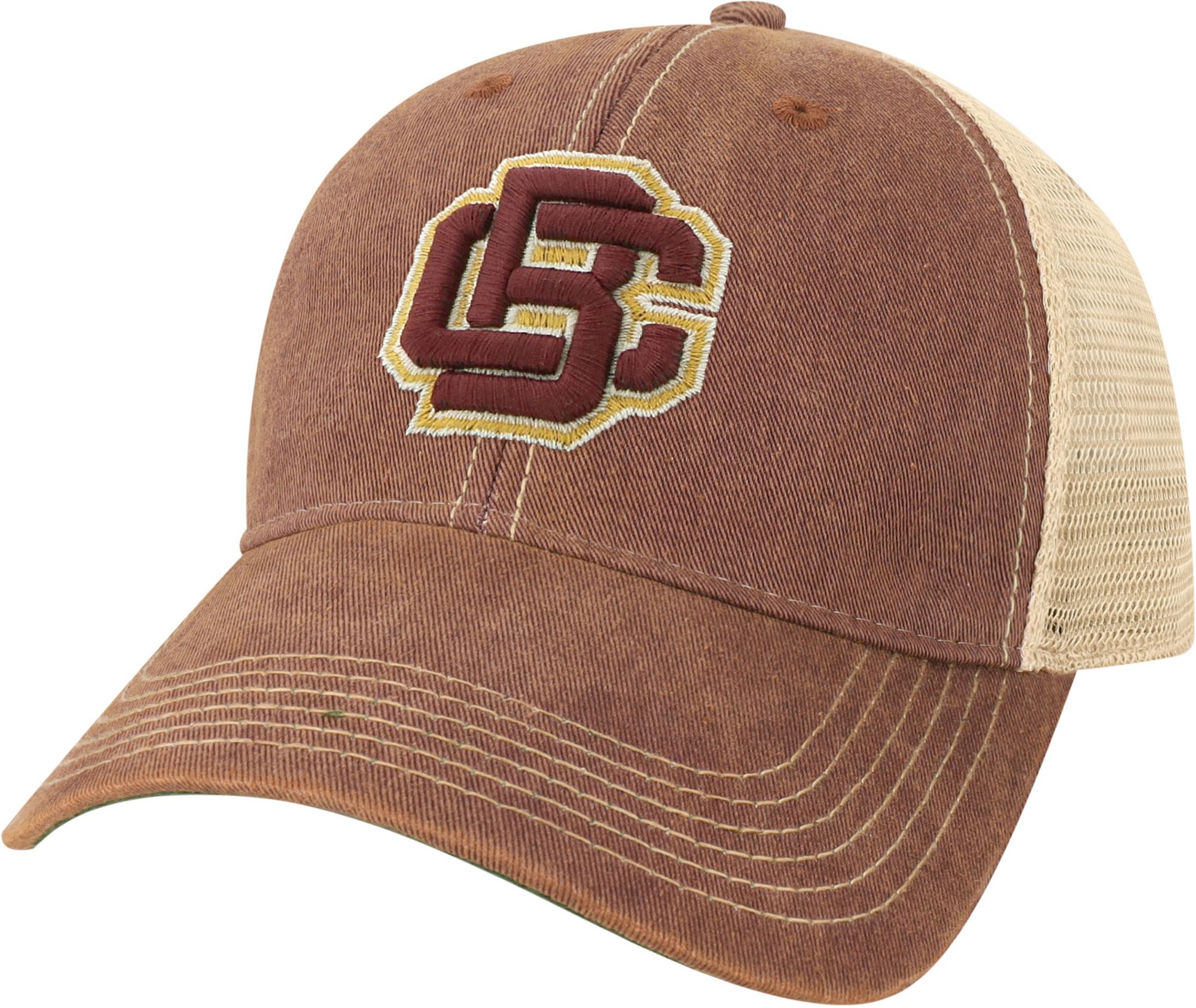 League-Legacy Adult Bethune-Cookman Wildcats Burgundy Old Favorite Adjustable Trucker Hat