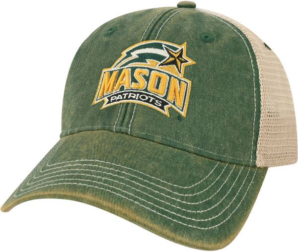 League-Legacy Adult George Mason Patriots Green Old Favorite Adjustable  Trucker Hat