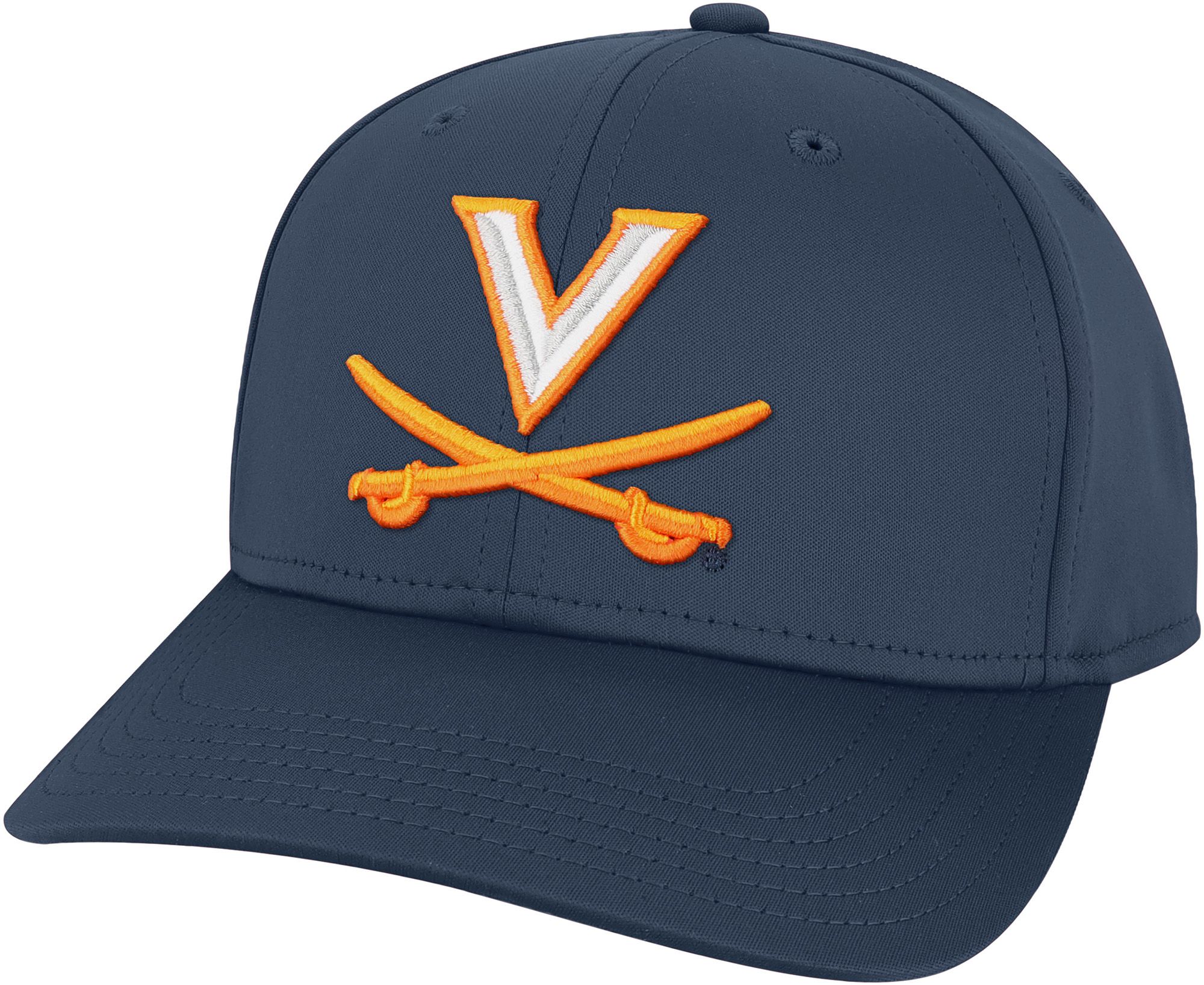 LEAGUE-LEGACY MEN'S VIRGINIA CAVALIERS BLUE COOL FIT STRETCH HAT INTERNATIONAL SHIPPING
