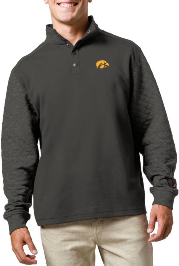 League-Legacy Men's Iowa Hawkeyes Grey Snap Up Quilted Jacket | Dick's ...