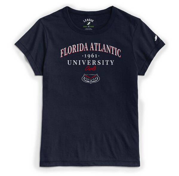 League-Legacy Women's Florida Atlantic Owls Blue ReSpin T-Shirt product image