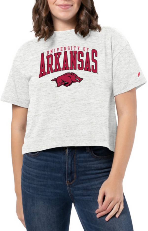 League-Legacy Women's Arkansas Razorbacks White Intramural Midi T-Shirt ...