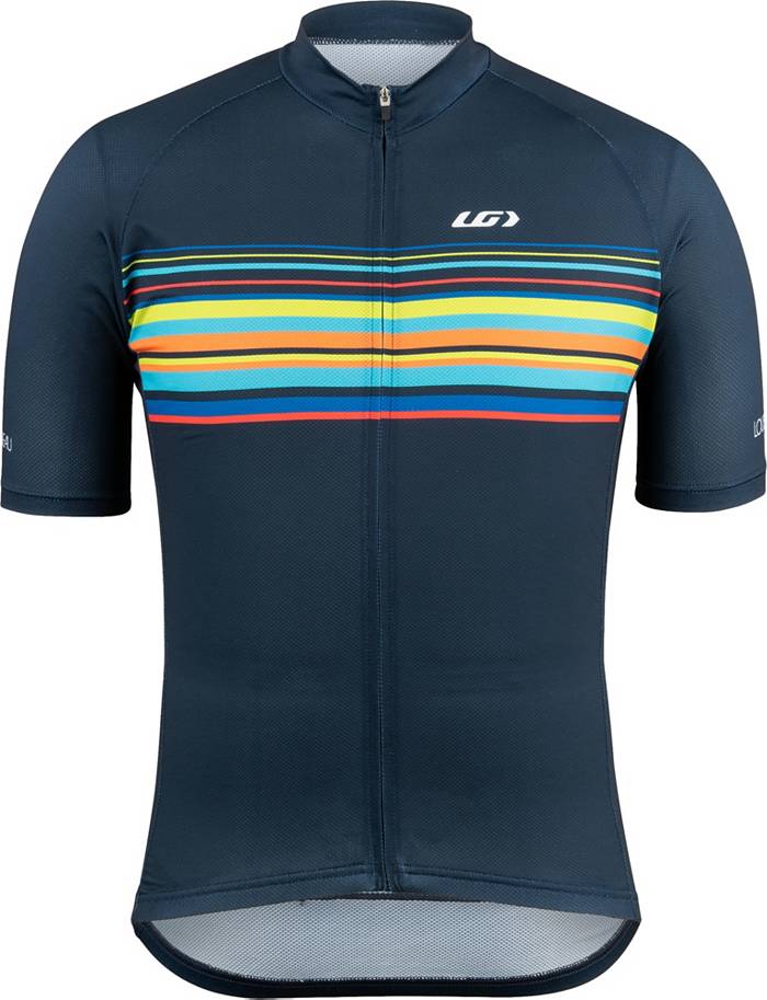 Louis Garneau Men's PRT Cycling Jersey, XXL, Navy Multicolor | Holiday Gift
