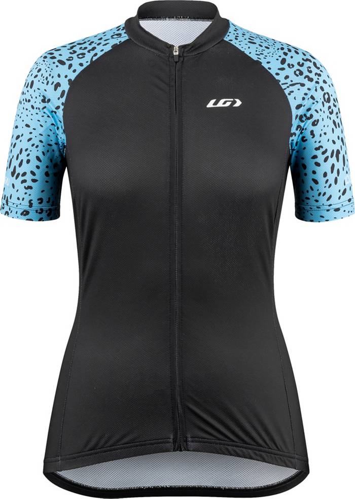 Louis Garneau Women's PRT Cycling Jersey, XL, Black/Serenity Blue | Holiday Gift