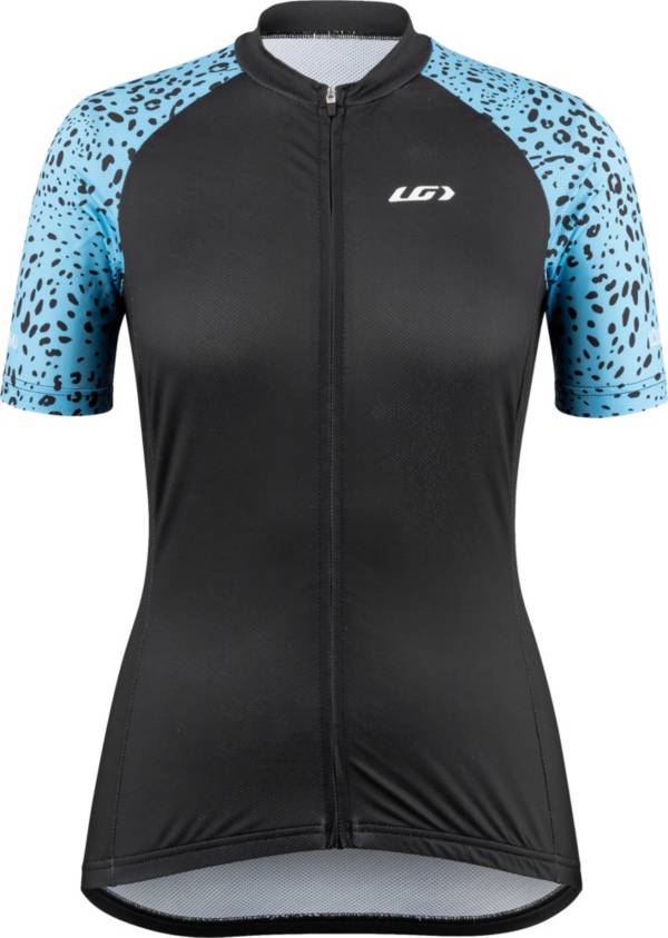 Louis Garneau Women's PRT Cycling Jersey, Large, Black/Serenity Blue | Holiday Gift