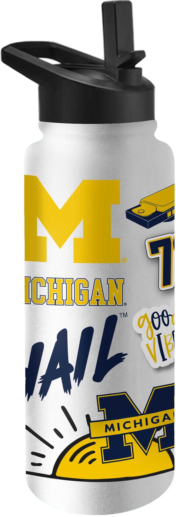 Logo Brands Michigan Wolverines 34 oz. Stainless Steel Native Quencher Water Bottle product image