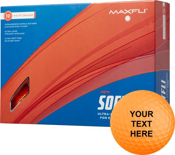 Maxfli 2023 Softfli Matte Orange Personalized Golf Balls Golf Galaxy