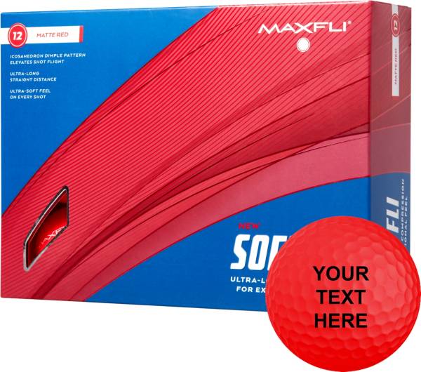 Maxfli 2023 Softfli Matte Red Personalized Golf Balls Dick's Sporting
