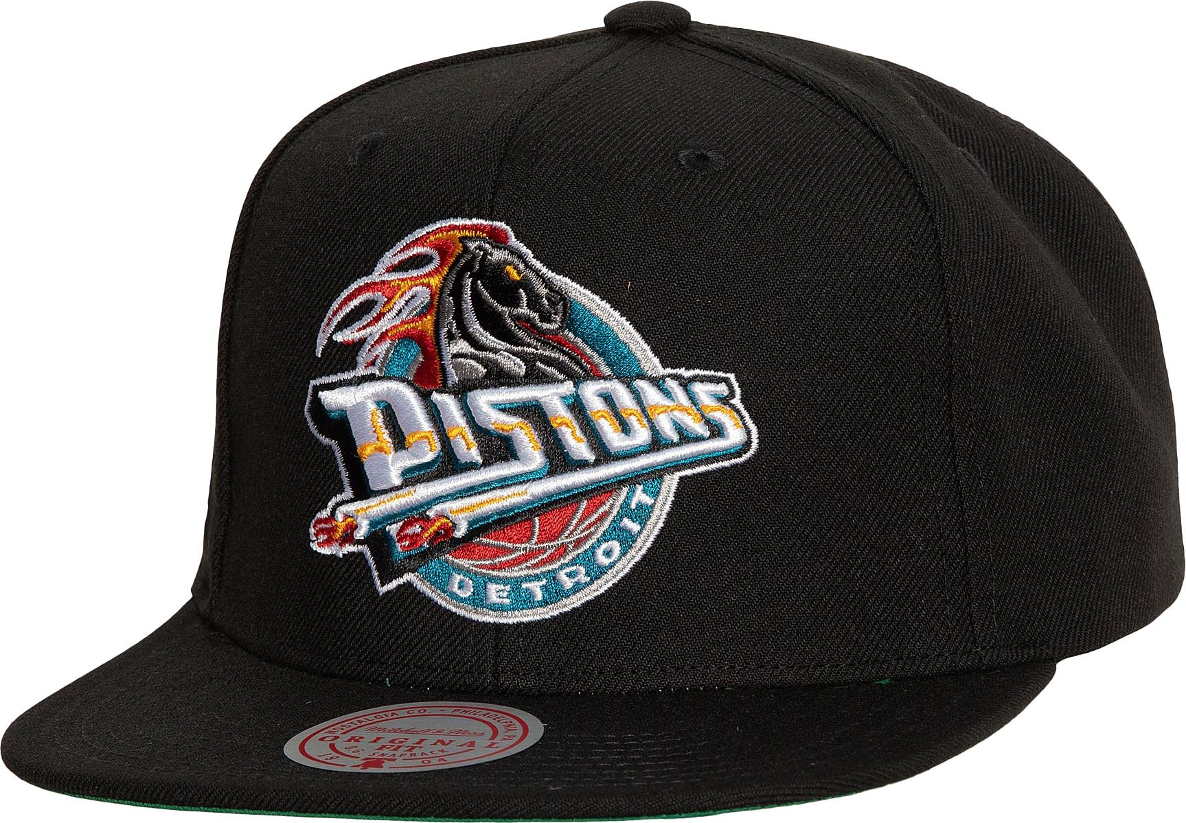 MITCHELL & NESS MITCHELL AND NESS ADULT DETROIT PISTONS CONFERENCE PATCH ADJUSTABLE SNAPBACK HAT INTERNATIONAL SHIPPING