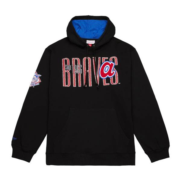 Mitchell Ness Men s Atlanta Braves Black OG 2.0 Fleece Pullover